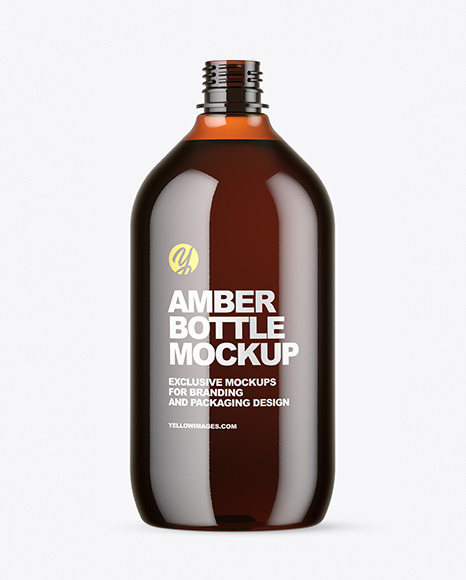 Amber Plastic Bottle Mockup Amber Plastic Bottle Mockup
