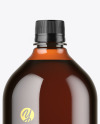 Amber Plastic Bottle Mockup