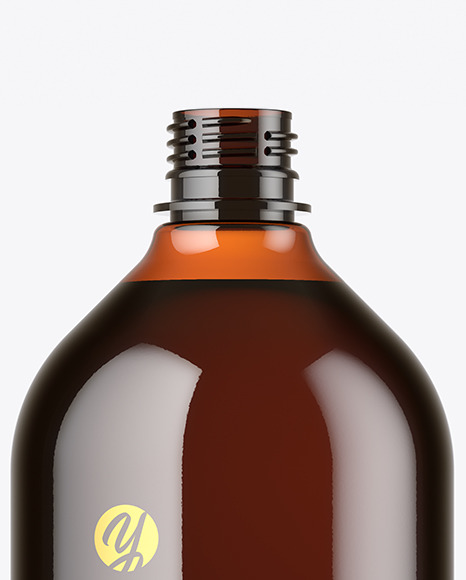 Amber Plastic Bottle Mockup Amber Plastic Bottle Mockup