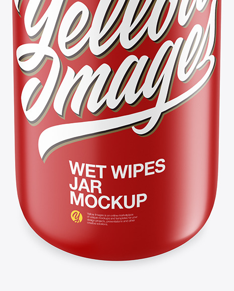 Opened Matte Wet Wipes Jar Mockup