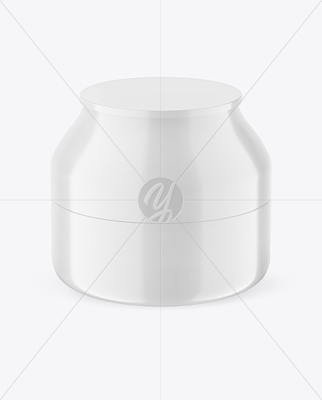 Glossy Cosmetic Jar Mockup