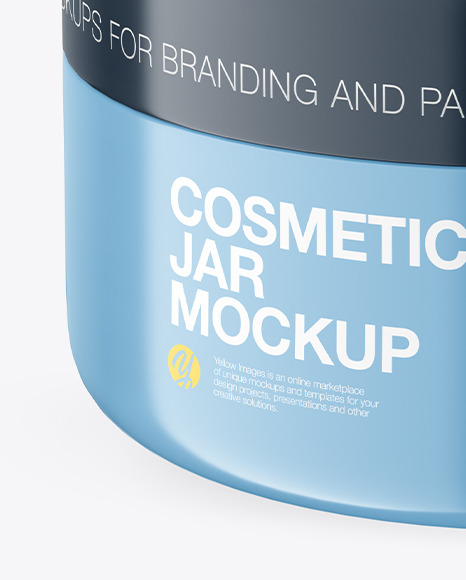 Glossy Cosmetic Jar Mockup