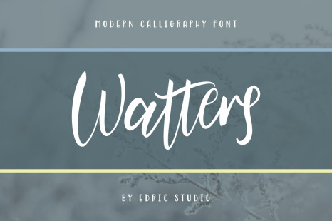 Watters Calligraphy Font - Summer scripts