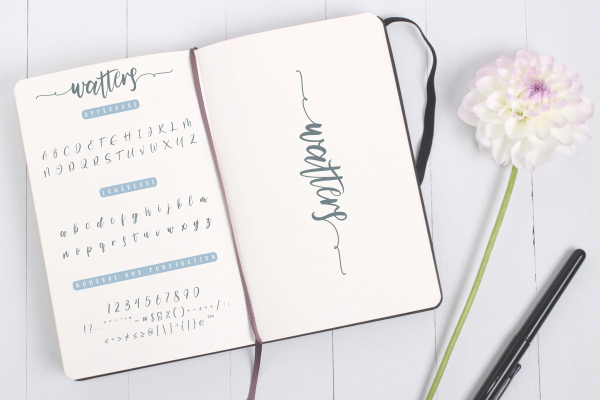 Watters Calligraphy Font Watters Calligraphy Font