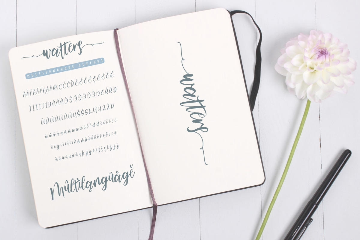 Watters Calligraphy Font Watters Calligraphy Font