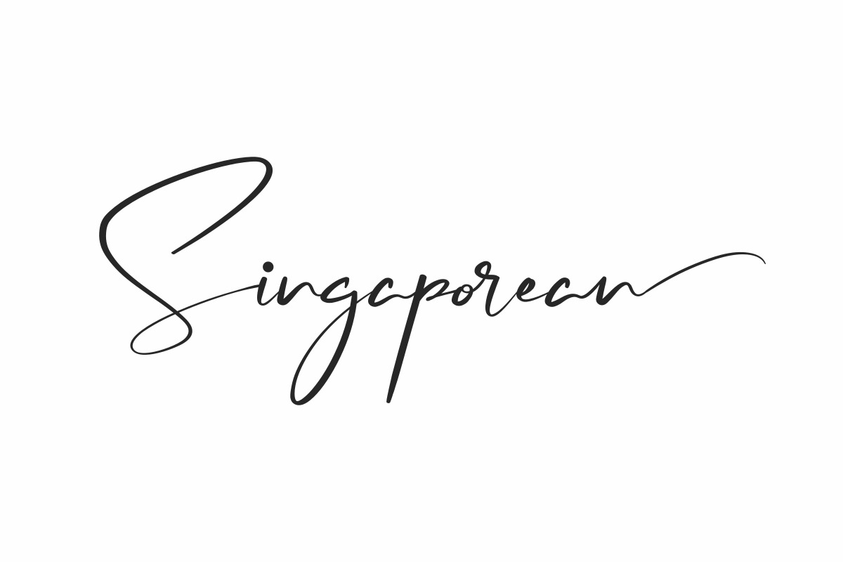 Singaporean Calligraphy Font