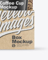 Glossy Coffee Cups in Kraft Paper Holder Mockup