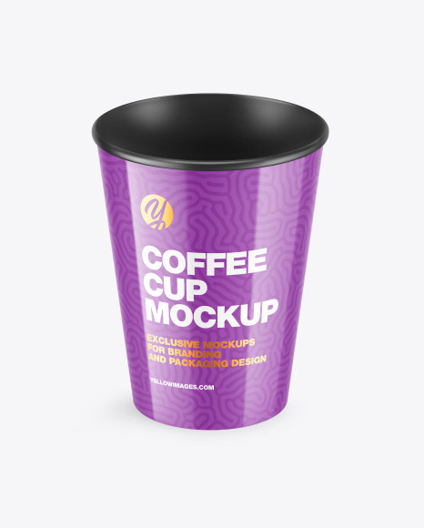 Glossy Coffee Cup Mockup