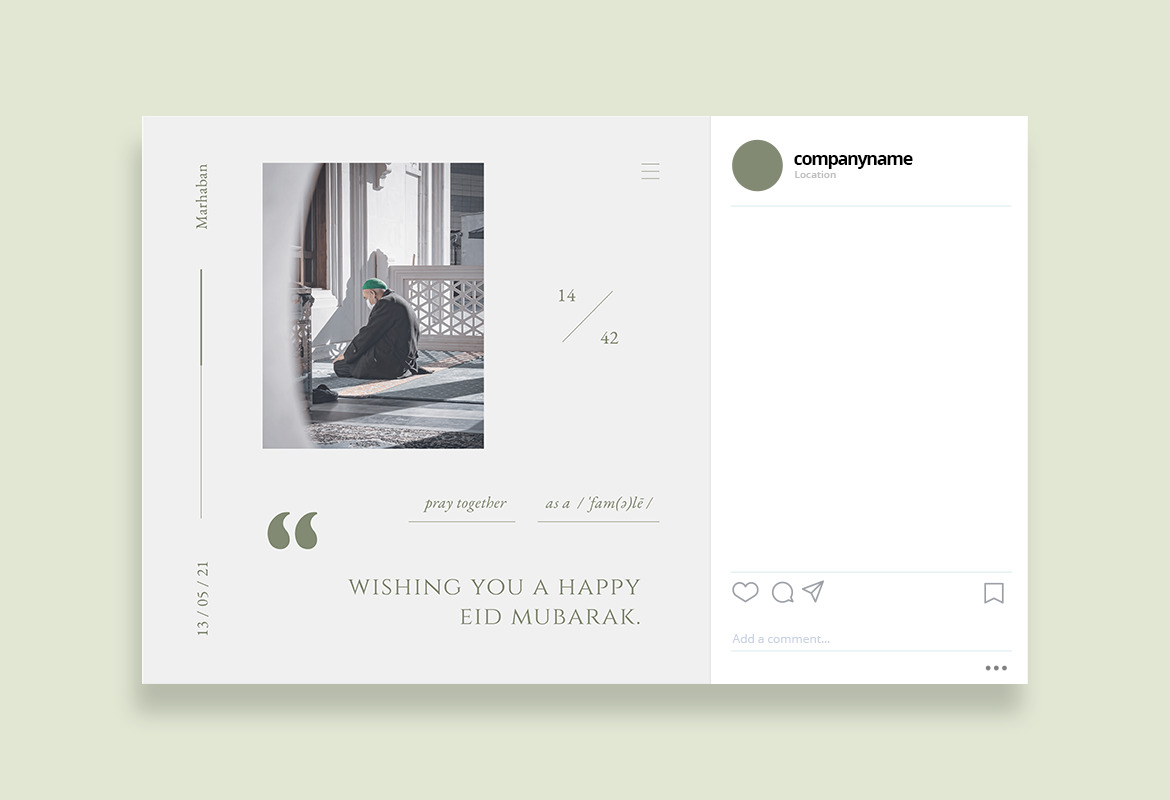 Classy Happy Eid Instagram Template