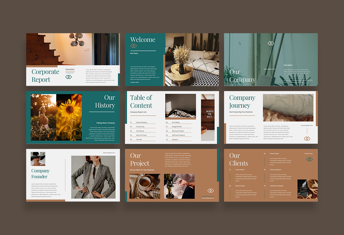 Beautiful Elegant Corporate Presentation Template