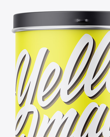 Matte Tin Can Box Mockup