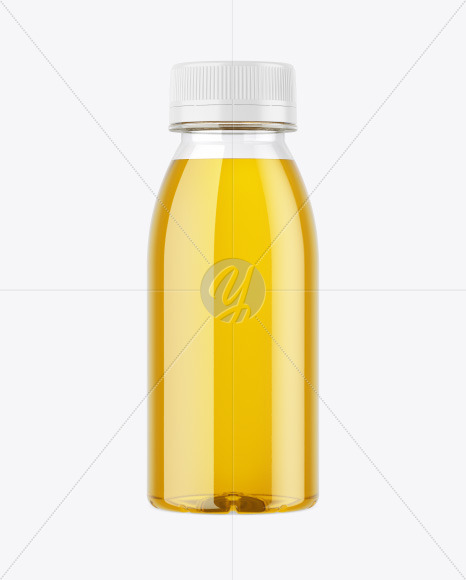 Clear Plastic Juice Bottle Mockup