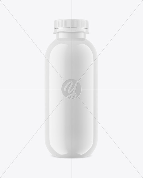 400 ml Glossy Plastic Bottle Mockup