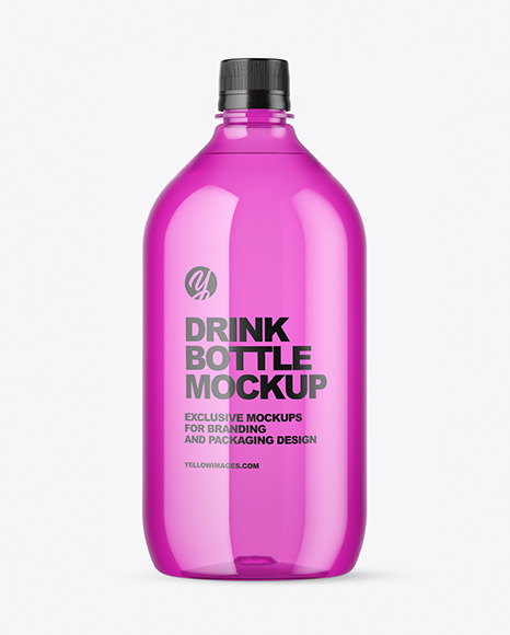 Colored Plastic Bottle Mockup