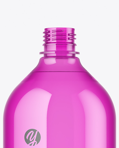 Colored Plastic Bottle Mockup