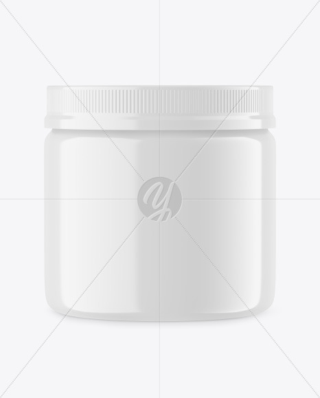 Glossy Plastic Jar Mockup