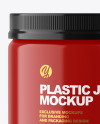 Glossy Plastic Jar Mockup