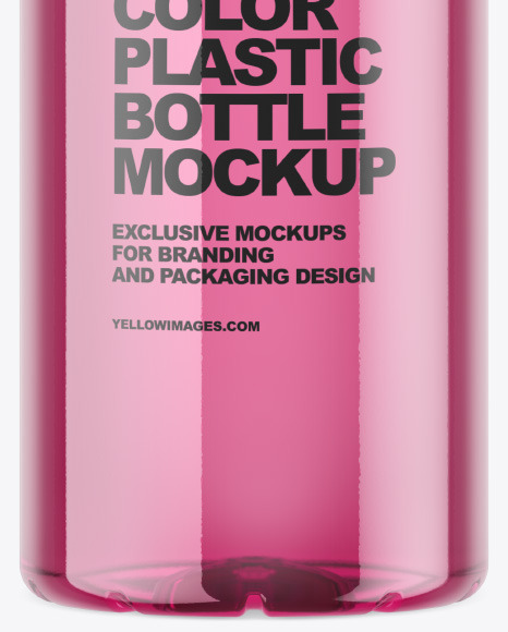 Colored Plastic Bottle Mockup