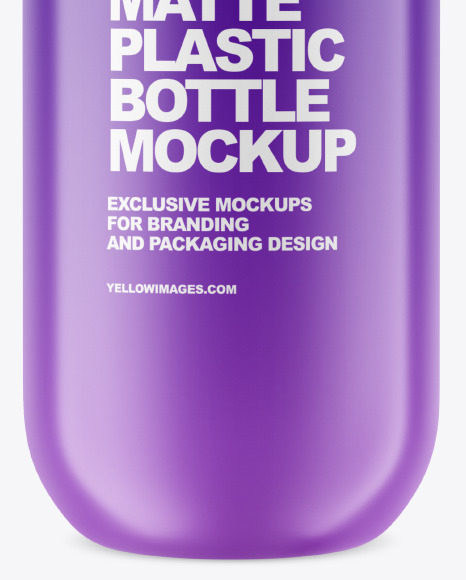 400 ml Matte Plastic Bottle Mockup