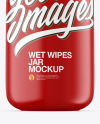 Opened Matte Wet Wipes Jar Mockup