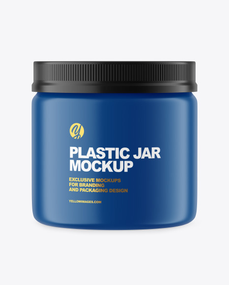 Matte Plastic Jar Mockup - Plastic jar mockup