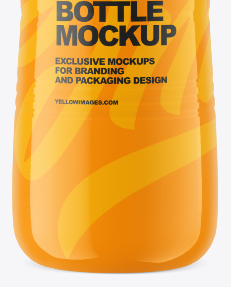 250 ml Glossy Plastic Bottle Mockup