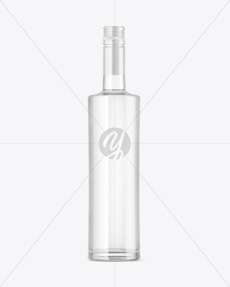 Clear Glass Vodka Bottle Mockup