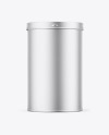 Matte Metallic Tin Can Box Mockup