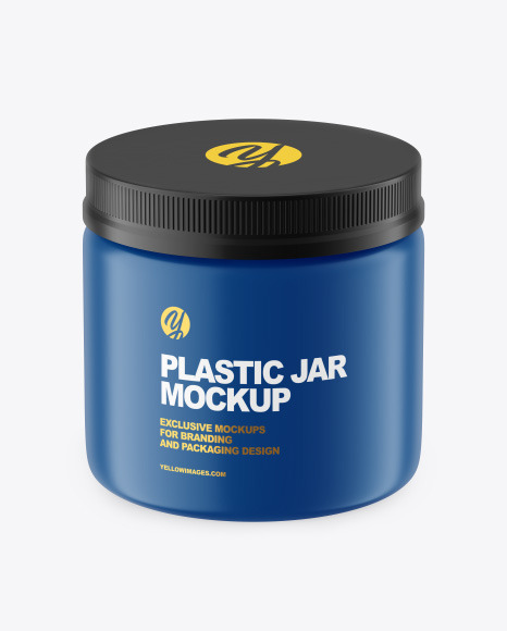Matte Plastic Jar Mockup - Plastic+cream+jar+mockup+/+matt+-+Smarty+Mockups