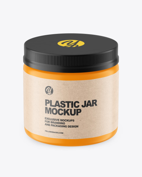 Matte Plastic Jar Mockup