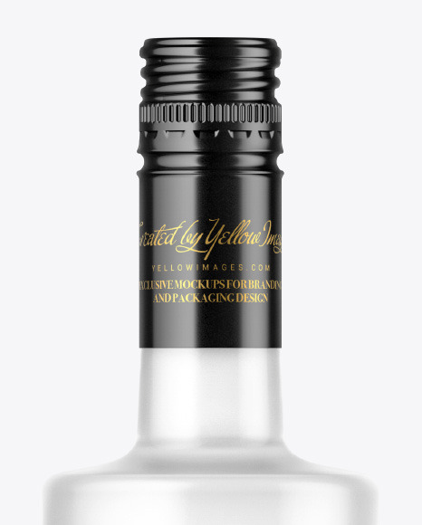 Frosted Glass Vodka Bottle Mockup