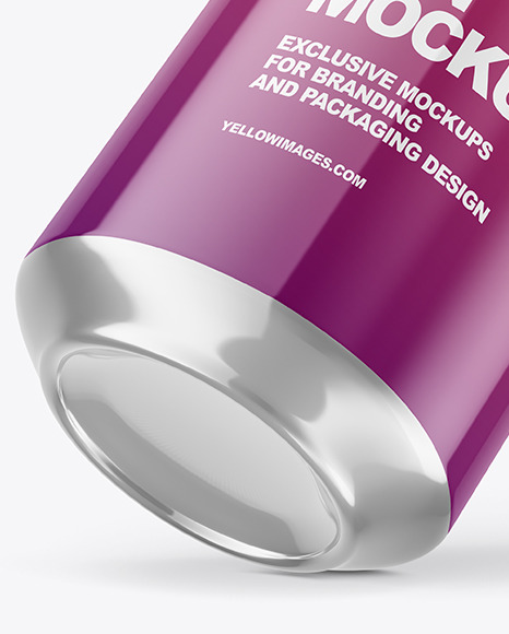 330ml Glossy Drink Can Mockup