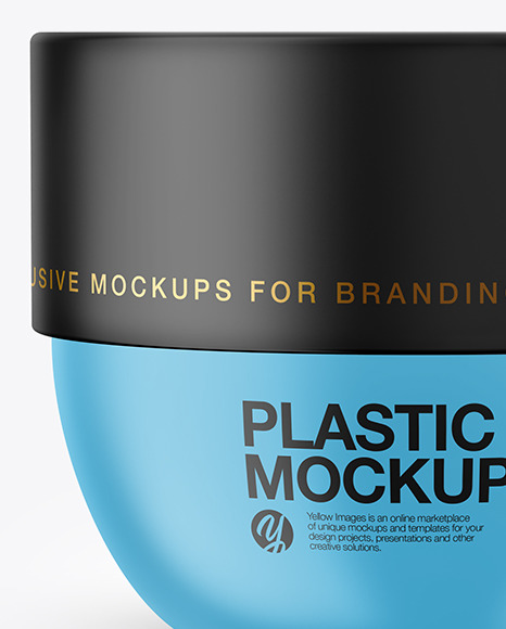 Matte Plastic Jar Mockup