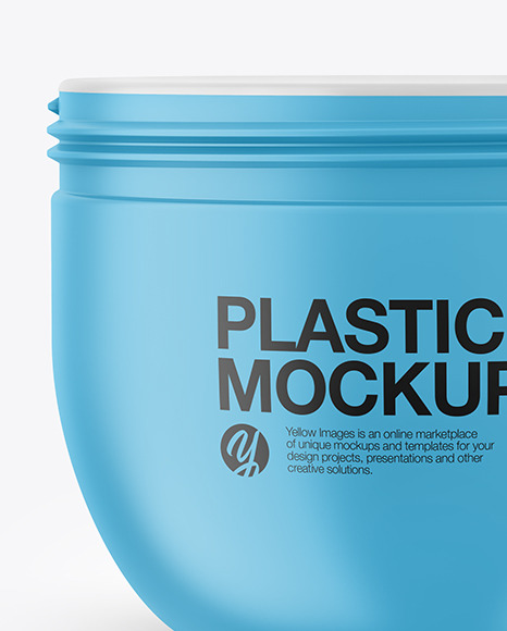 Matte Plastic Jar Mockup