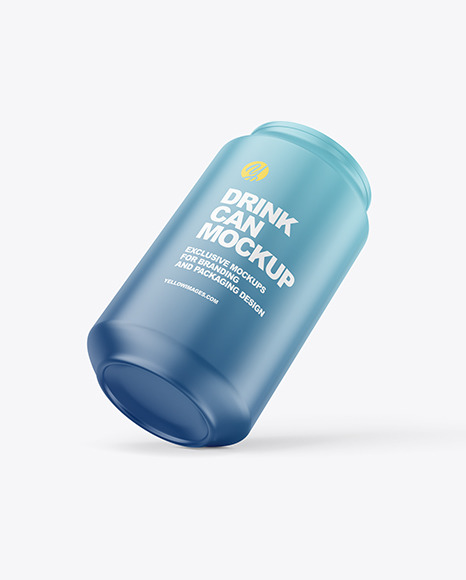 330ml Matte Drink Can Mockup