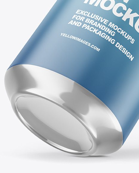 330ml Matte Drink Can Mockup