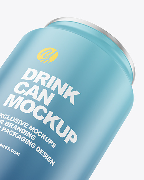 330ml Matte Drink Can Mockup