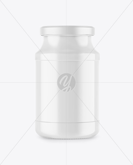 Glossy Plastic Sauce Jar Mockup