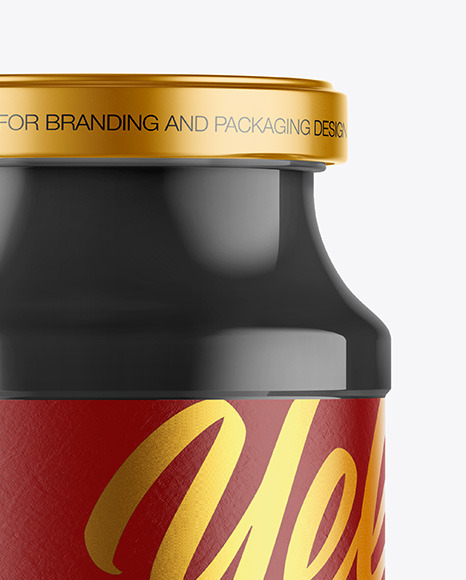 Glossy Plastic Sauce Jar Mockup