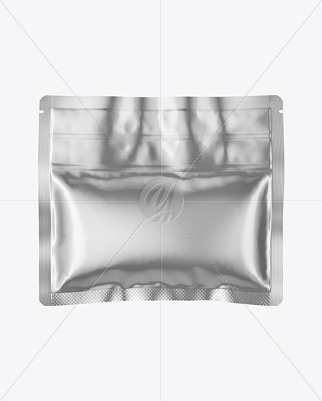 Glossy Metallic Pouch Mockup