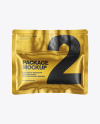 Glossy Metallic Pouch Mockup