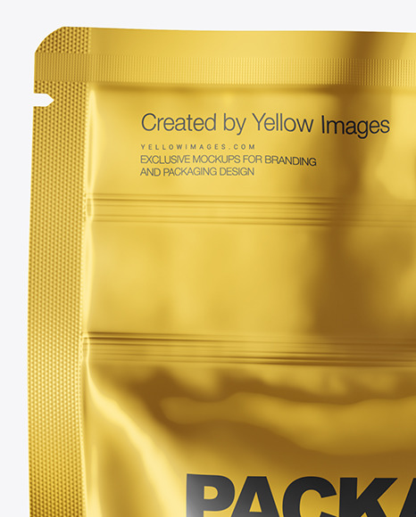 Glossy Metallic Pouch Mockup