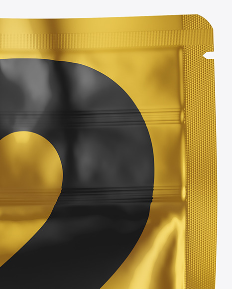 Glossy Metallic Pouch Mockup
