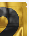 Glossy Metallic Pouch Mockup