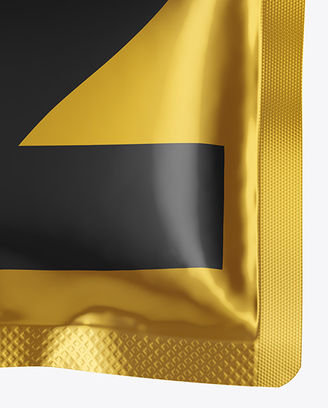 Glossy Metallic Pouch Mockup
