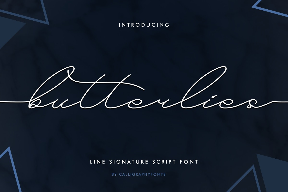 Butterlies Handwriting Script Font