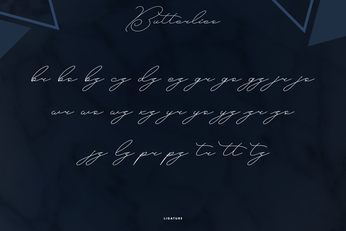 Butterlies Handwriting Script Font