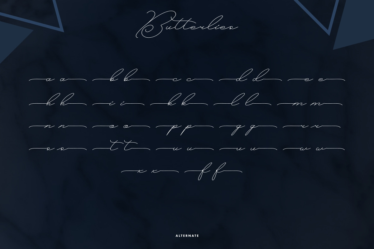 Butterlies Handwriting Script Font Butterlies Handwriting Script Font
