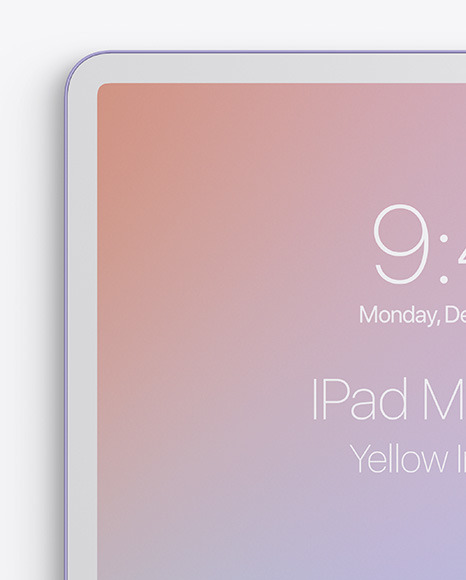 Clay Apple iPad Pro w/ Pen Mockup