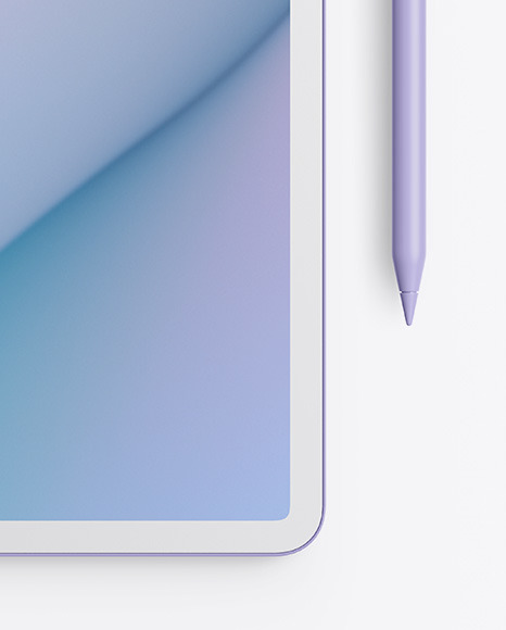 Clay Apple iPad Pro w/ Pen Mockup